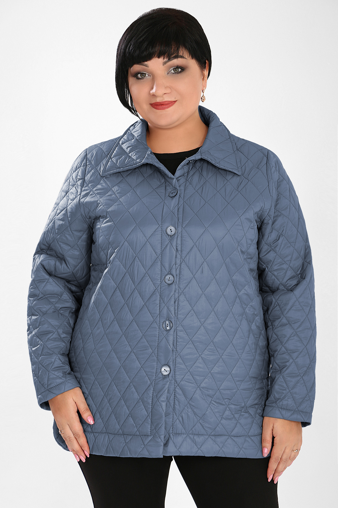Куртка женская plus size стеганая демисезонная — купить недорого оптом ...