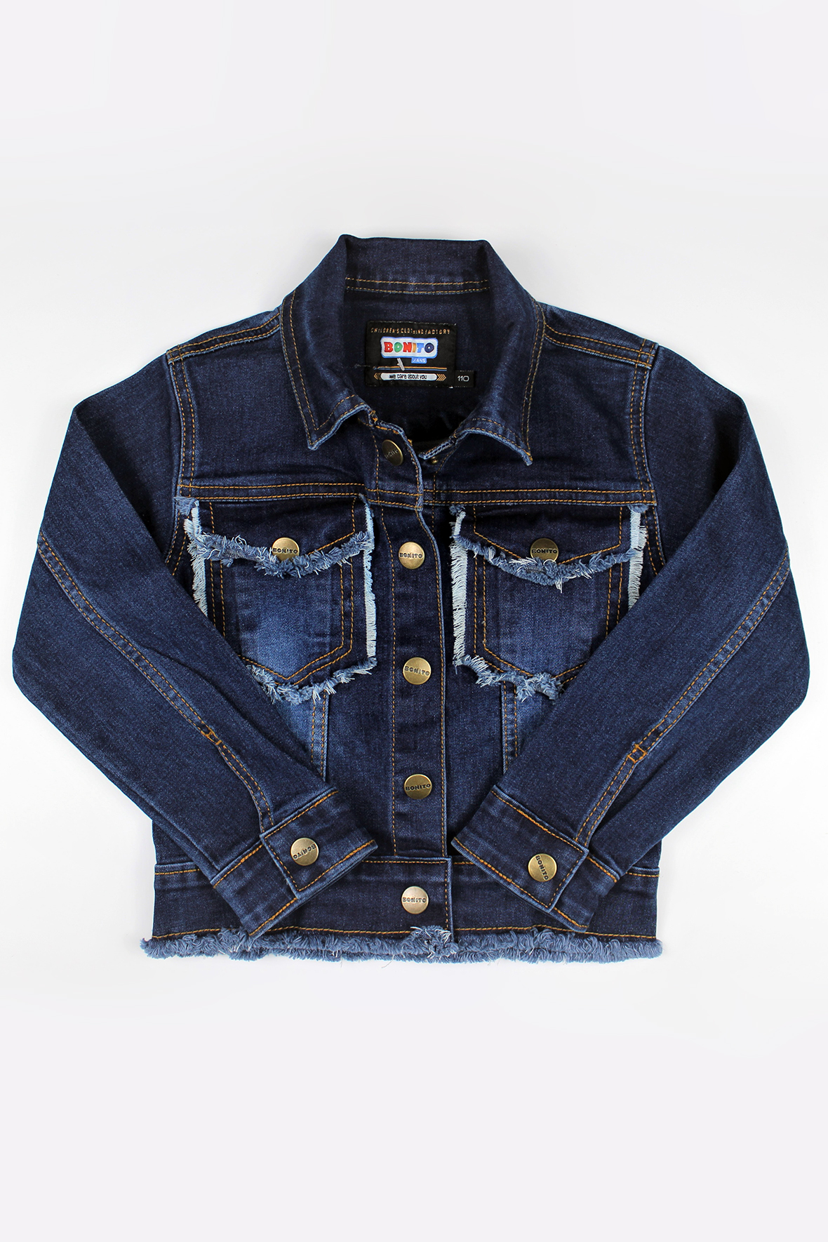 

Пиджак для девочки джинсовый темно-синий